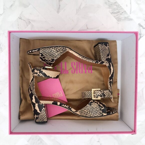 NWT PARIS TEXAS Embossed Snake Print Heeled Sandal Size EU=37.5/ US= 7.5 - Picture 11 of 11